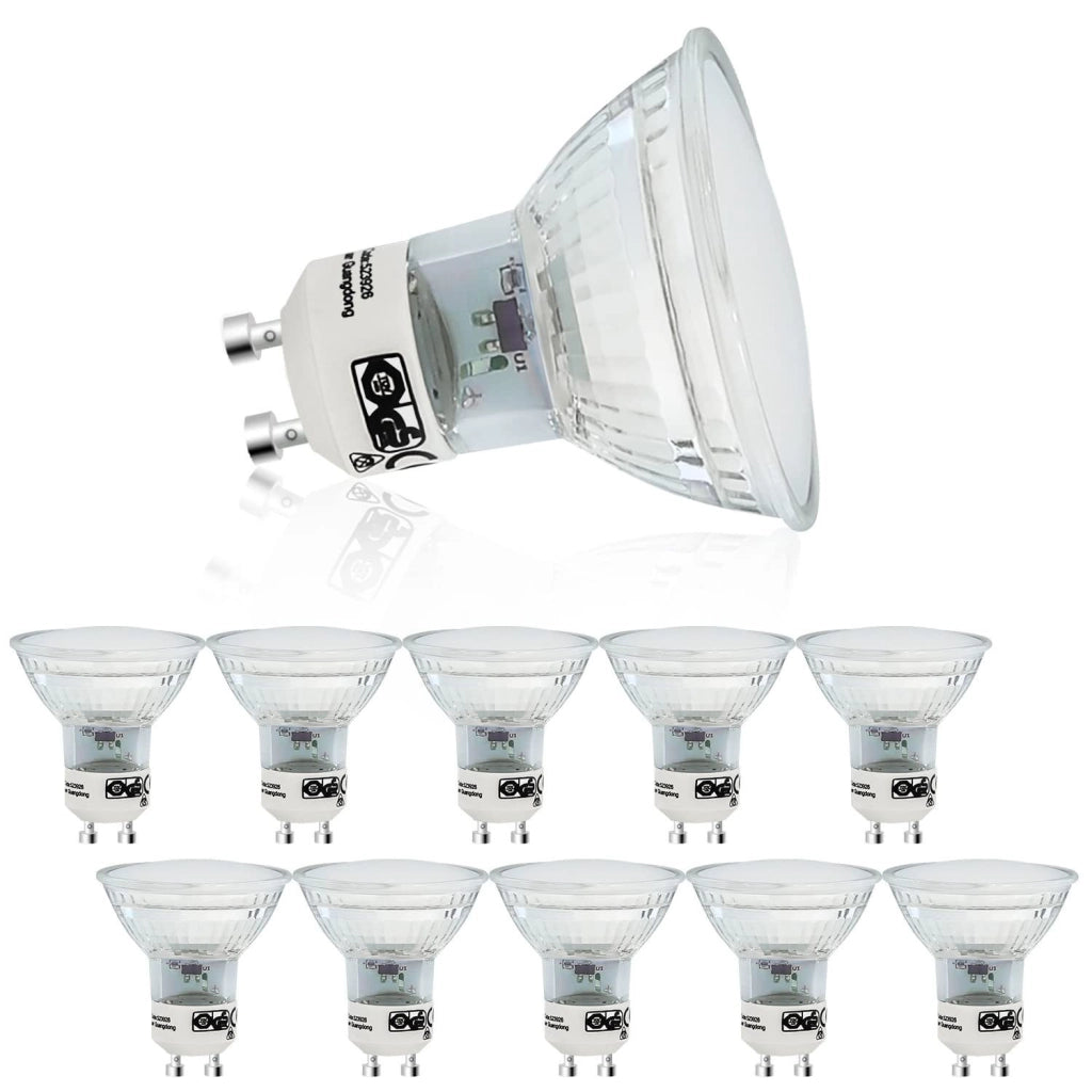 ZMH Set di 10 Lampadine LED GU10 Bianco Caldo 4W PAR16 Faretto da Incasso Angolo Fascio 120° Illuminazione 3000K