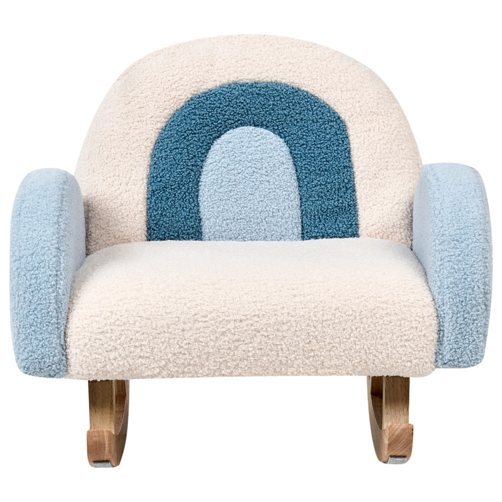 Sedia a dondolo per bambini con Gambe in legno blu per cameretta