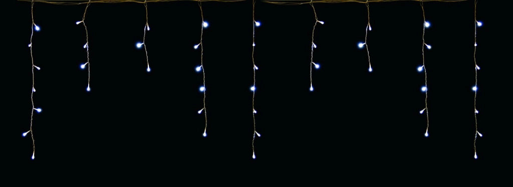 Tenda sfalsata 100 led bianchi 3,8x0,7 mt
