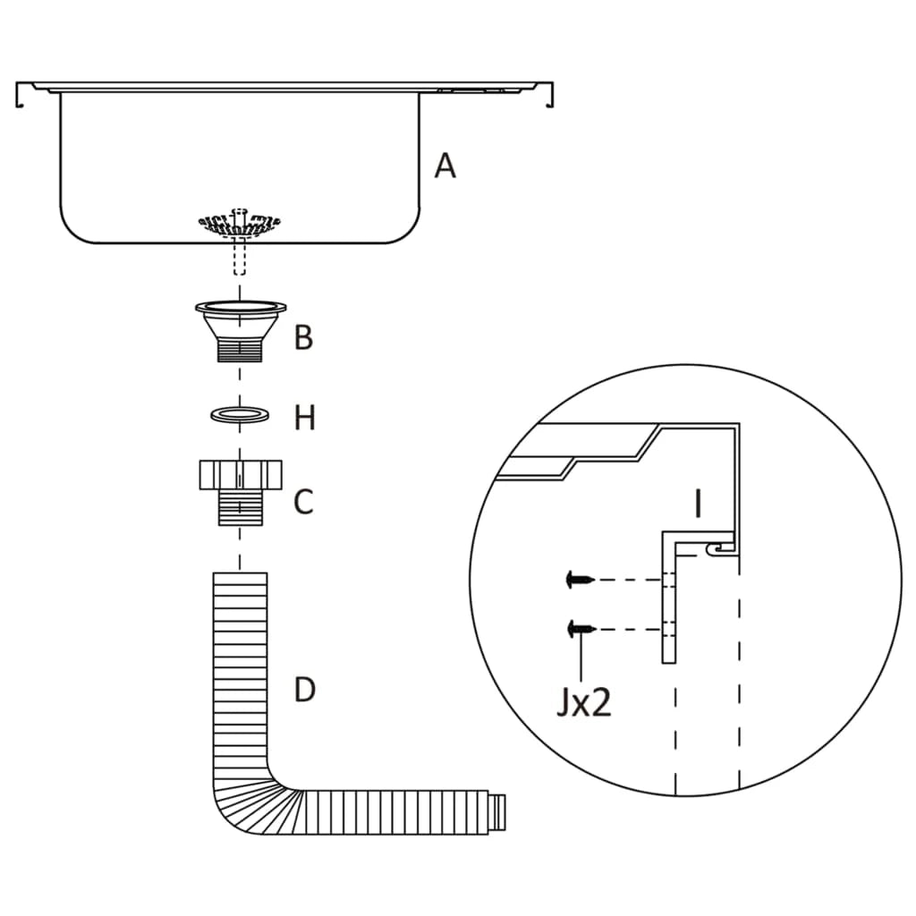 Set lavello e scolapiatti da cucina argento 80 x 60 cm acciaio inox 02_0002428