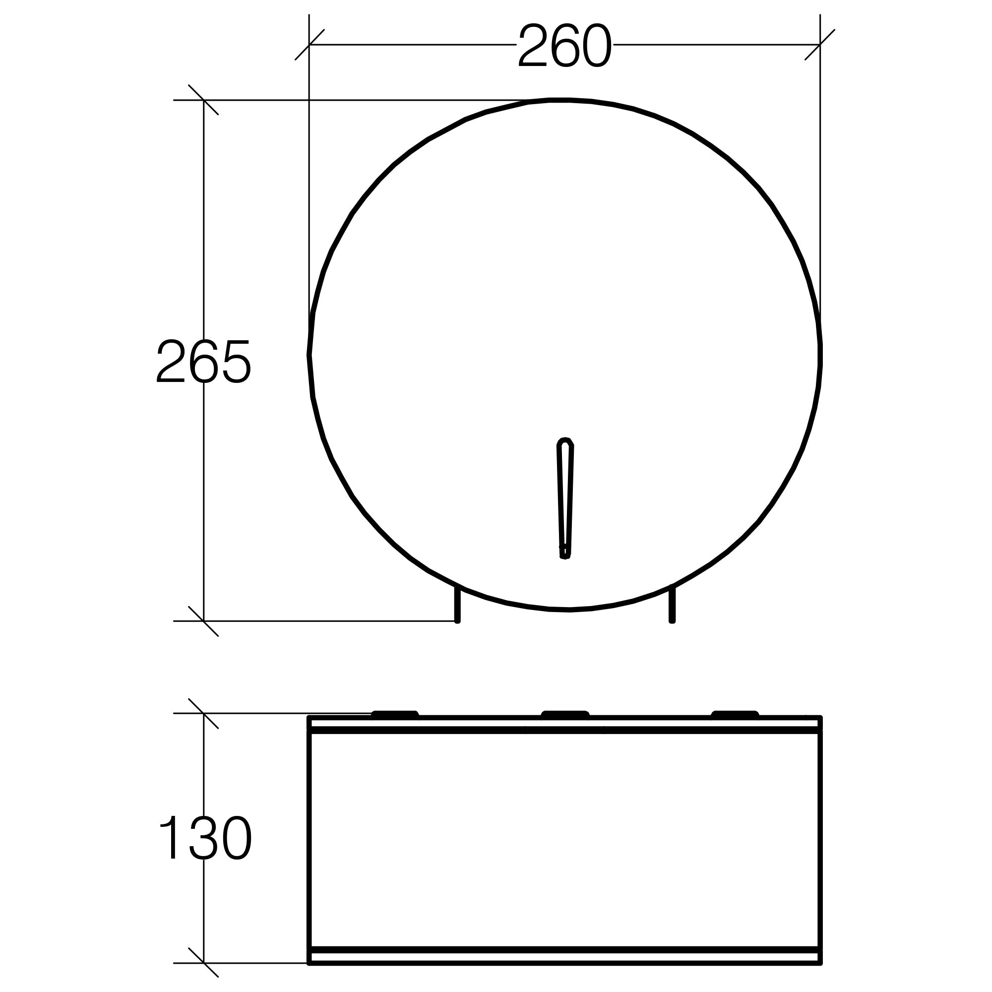 Lineabeta - Distributore carta Igienica Othello in acciaio lucido