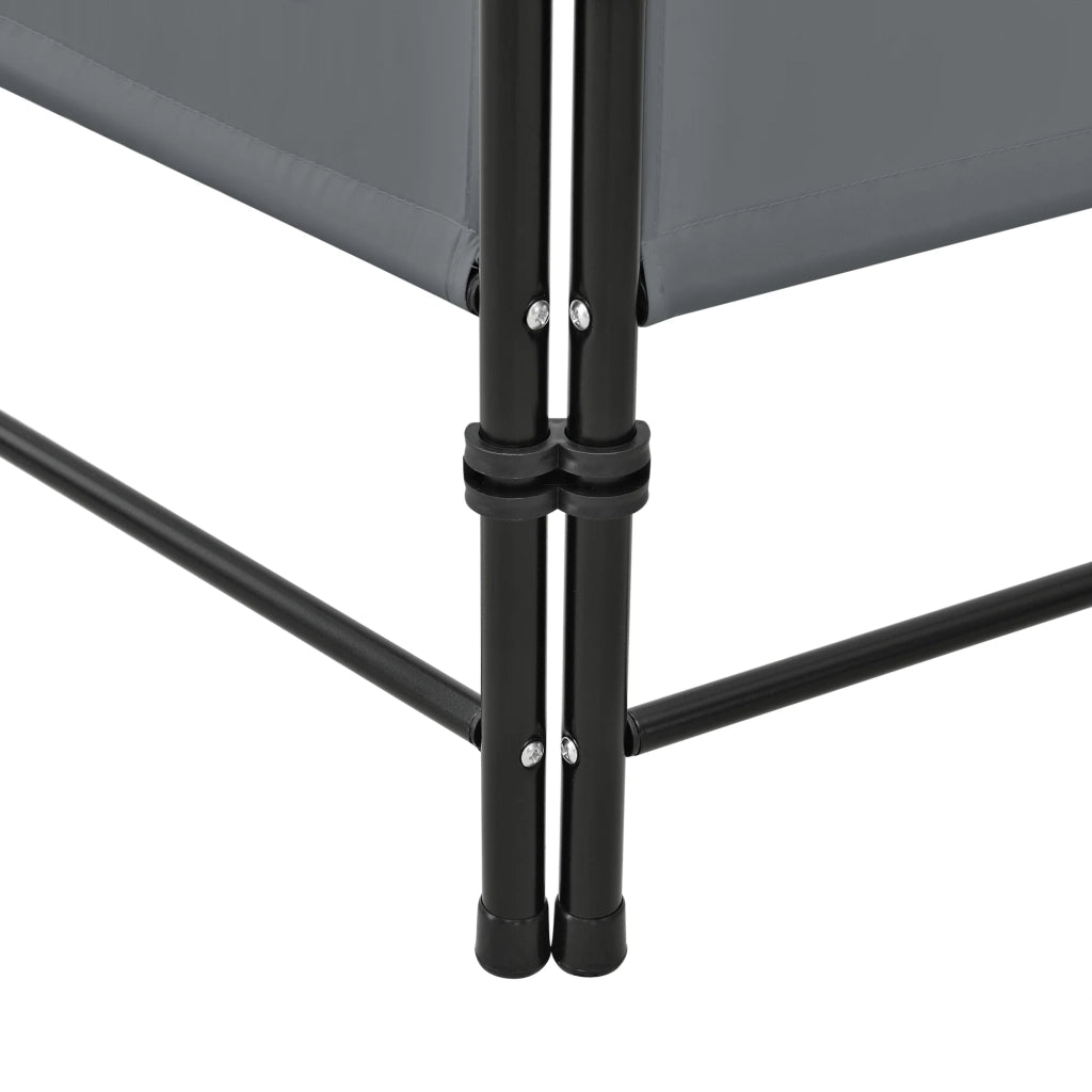 Schermo divisorio per la privacy a 4 pannelli 171 x 160 cm grigio scuro 03_0008062