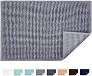 Badmat Antislip con Microvezel Absorbente per Bagno, 50 x 80 cm, Color Grigio
