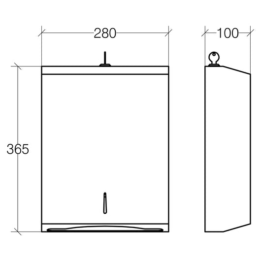 Lineabeta - Distributore a parete Othello per carta a pacchetto in acciaio lucido