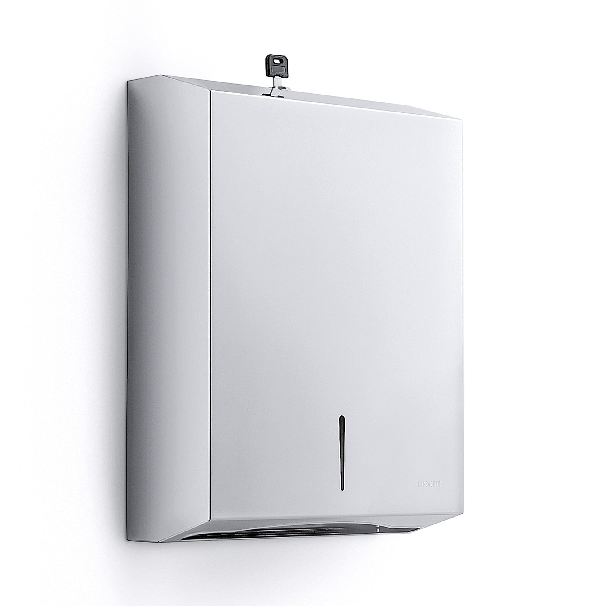 Lineabeta - Distributore a parete Othello per carta a pacchetto in acciaio lucido