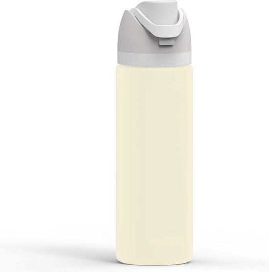 Protezione in Silicone per Otre da Acqua - Accessori Stanley Cup - Protezione per Otre - Anticras e Soppressione del Rumore - 700 ml - Bianco Frantumato