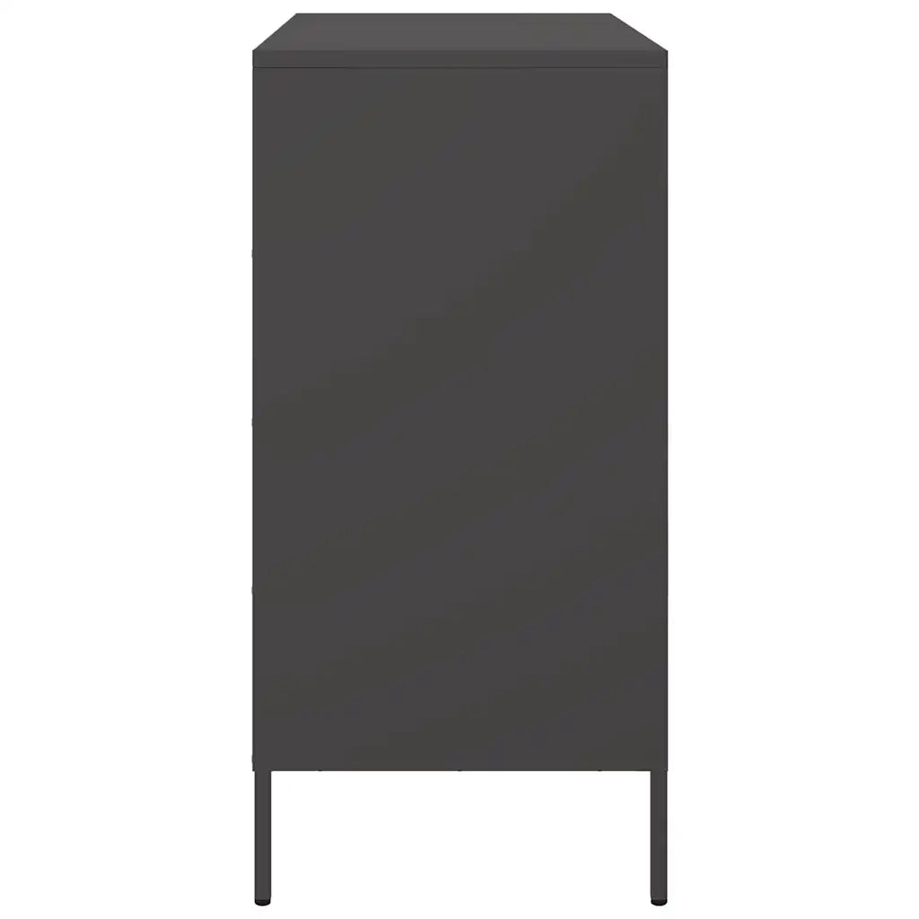 Credenza Nera 68x39x79 cm in Acciaio 842976