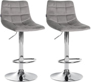 2er Set Barhocker Jerry Samt chrom