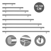 Specchio da parete 180cm, diametro 42mm, argento