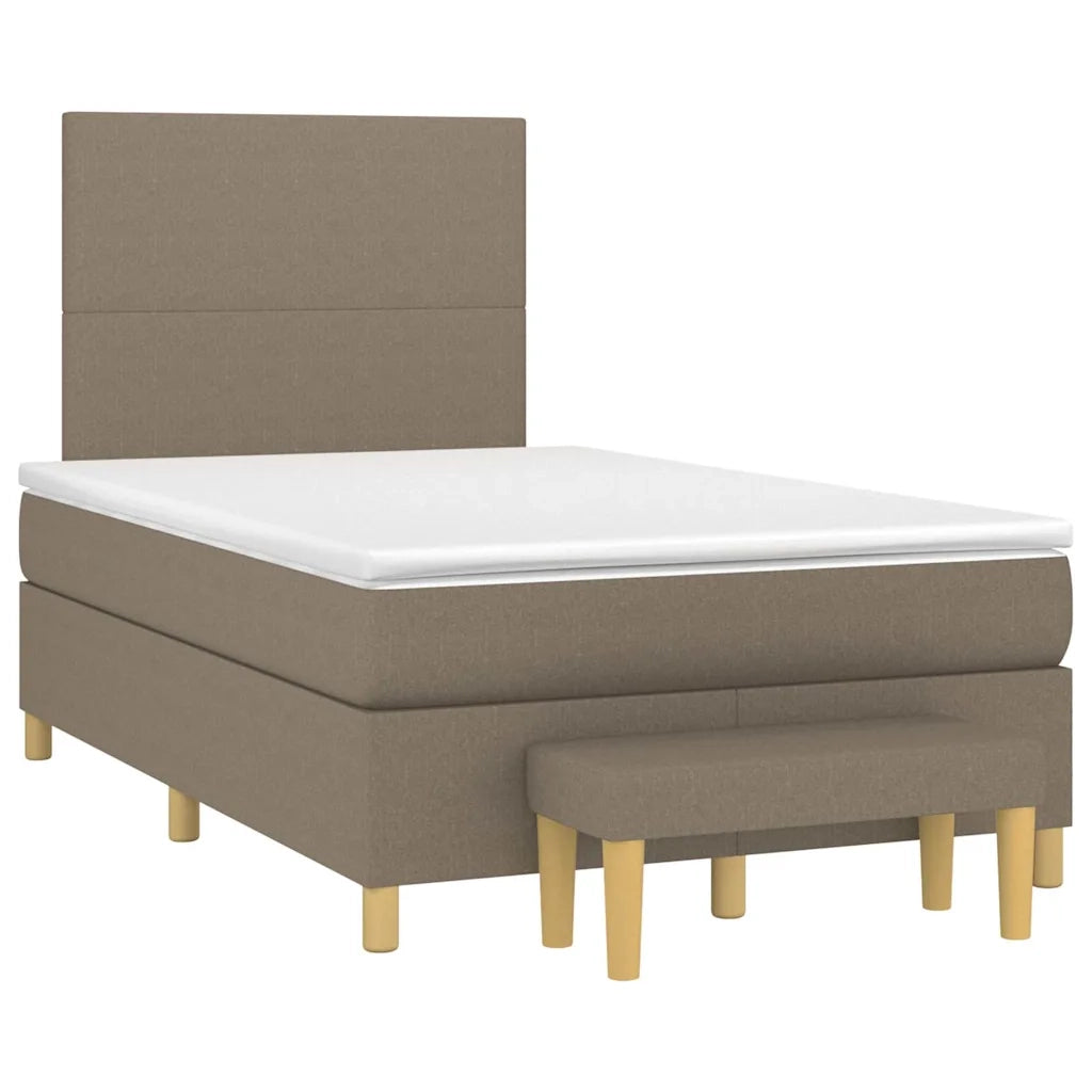 Giroletto a Molle con Materasso Tortora 120x190 cm in Tessuto 3270394