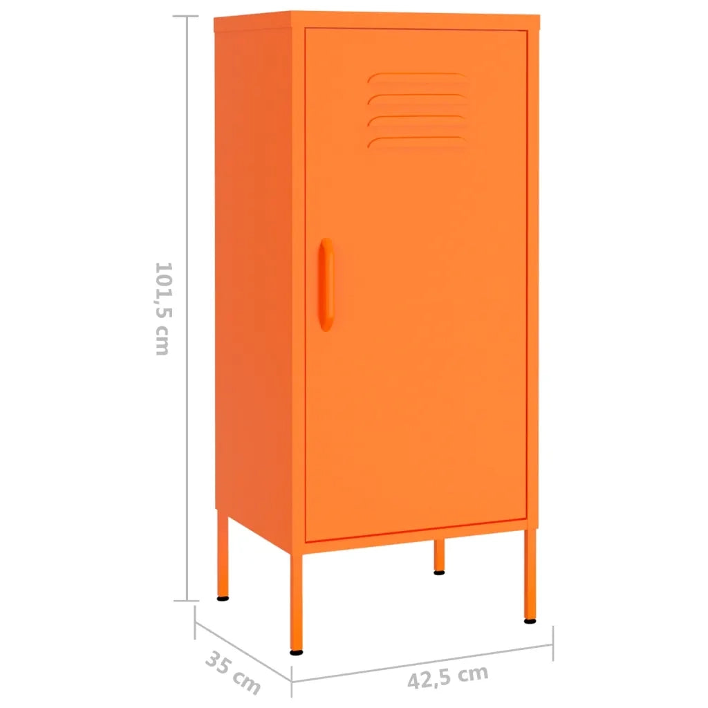 Armadietto Arancione 42,5x35x101,5 cm in Acciaio 336192