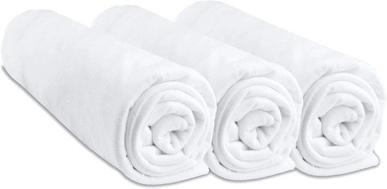 Set di 3 Lenzuola di Cotone Leggero per Culla 60 x 120 cm in 8 Colori