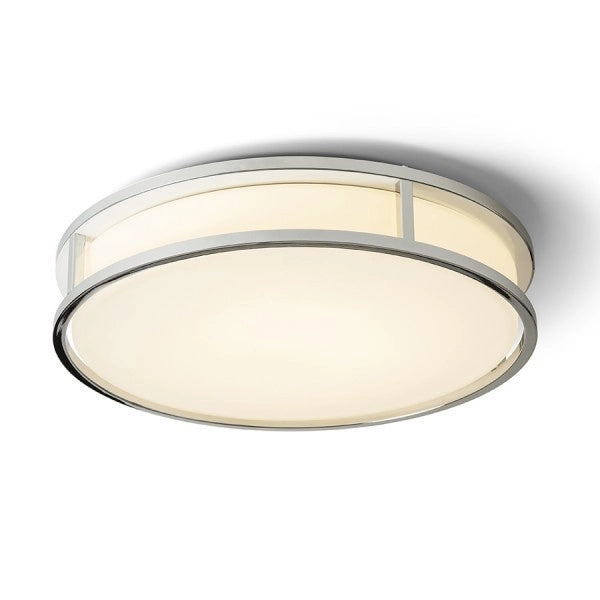 Plafoniera GRANDE LED 35 da soffitto  vetro opalino/nero 230V LED 24W IP44  3000K