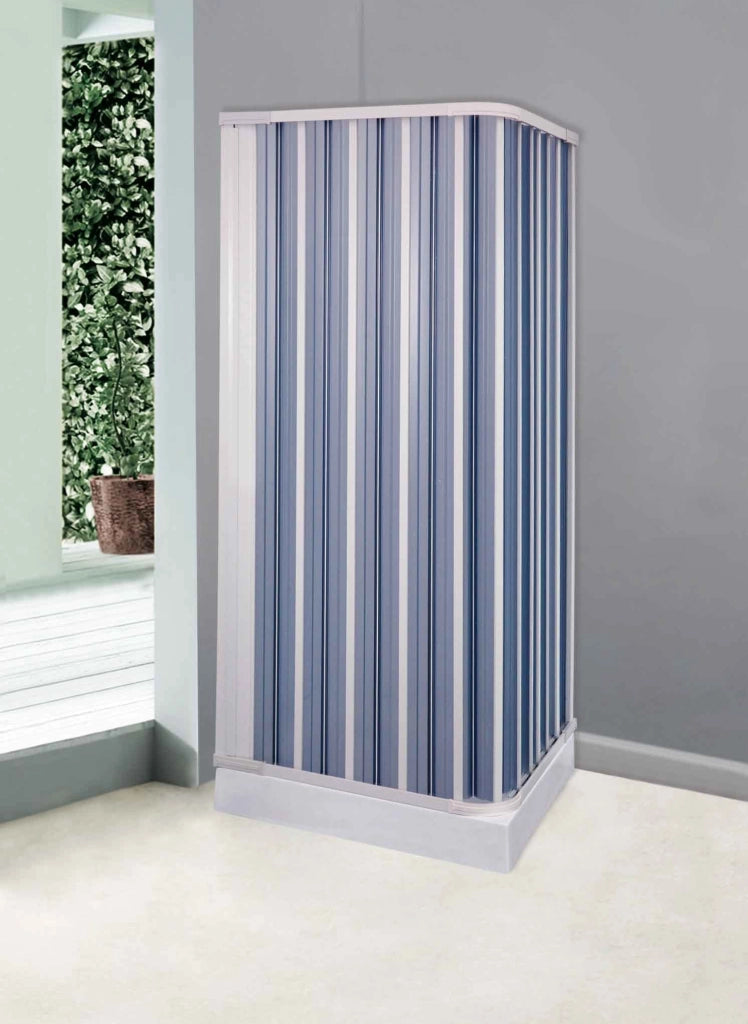 Box Doccia a soffietto a 2 lati cm 80 x 80 - H.184 - con apertura RIDUCIBILE e REVERSIBILE - CR