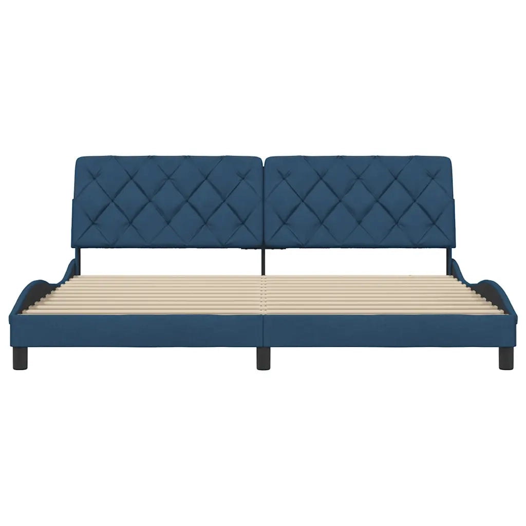 Giroletto senza Materasso Blu 200x200 cm in Tessuto 3310628