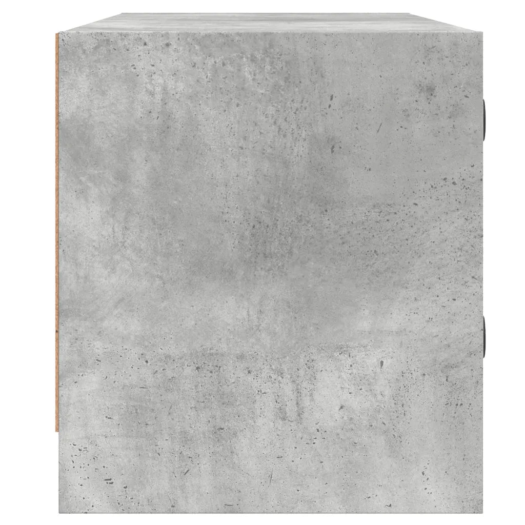 Mobile Porta TV con Ante in Vetro Grigio Cemento 102x37x42 cm 836409