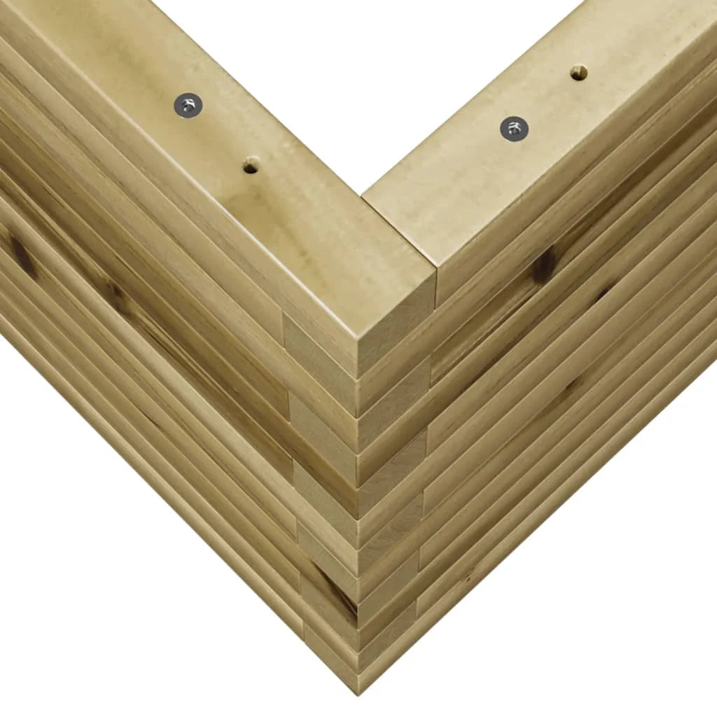 Fioriera rialzata per piante fiori patio giardino 70 x 40 x 45,5 cm legno di pino impregnato marrone 02_0037777