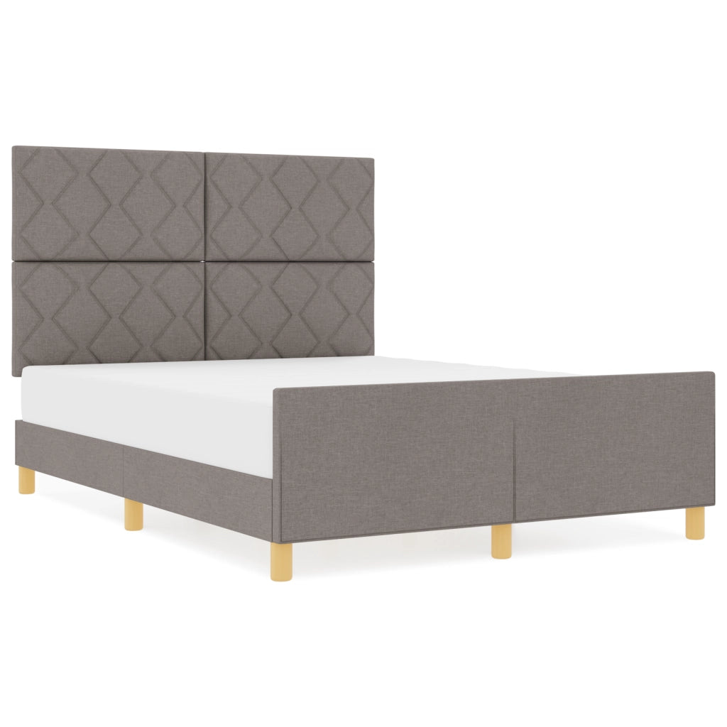 Letto  in Tortora, 160x200 cm, Tessuto