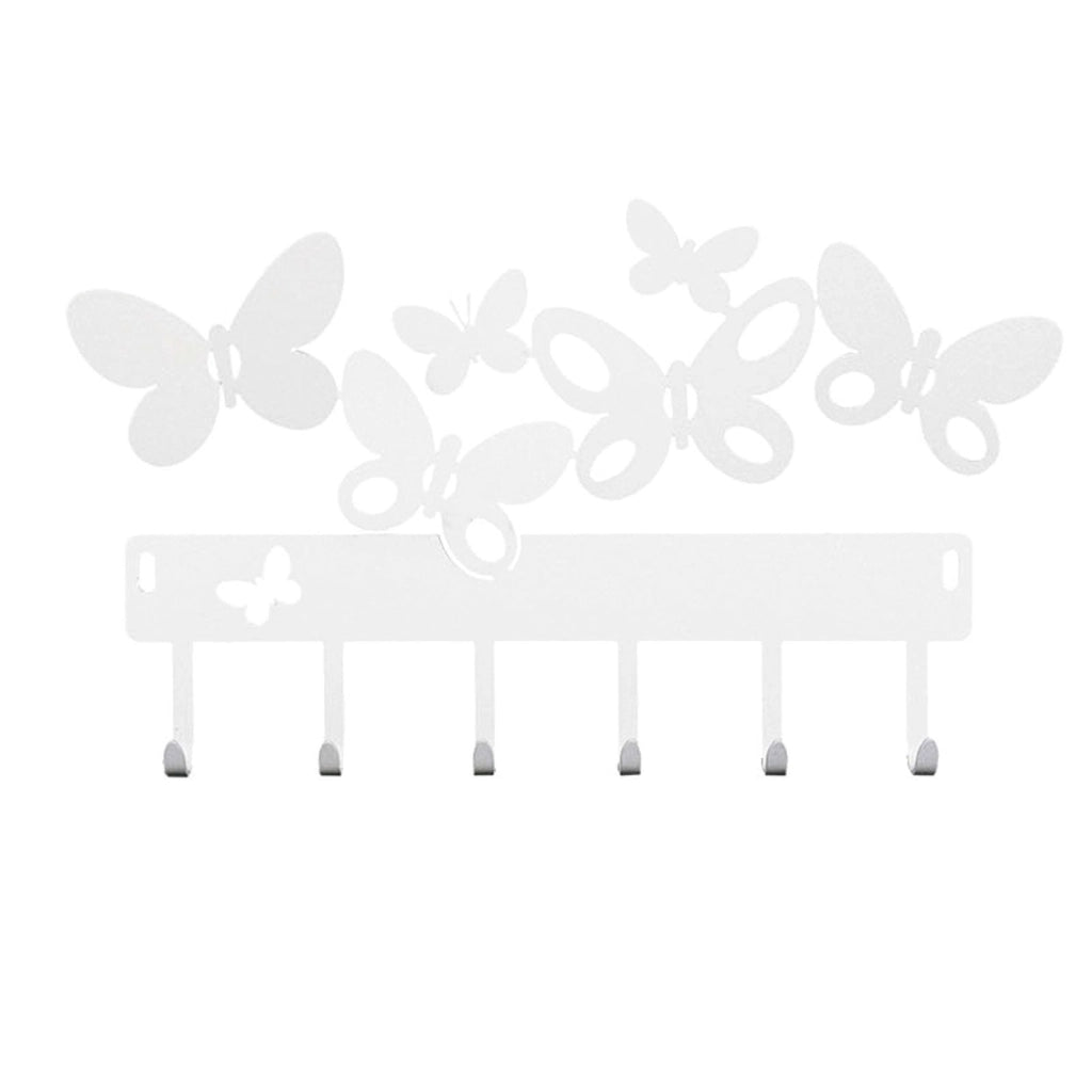 Portachiavi moderno da parete "Butterfly" Bianco