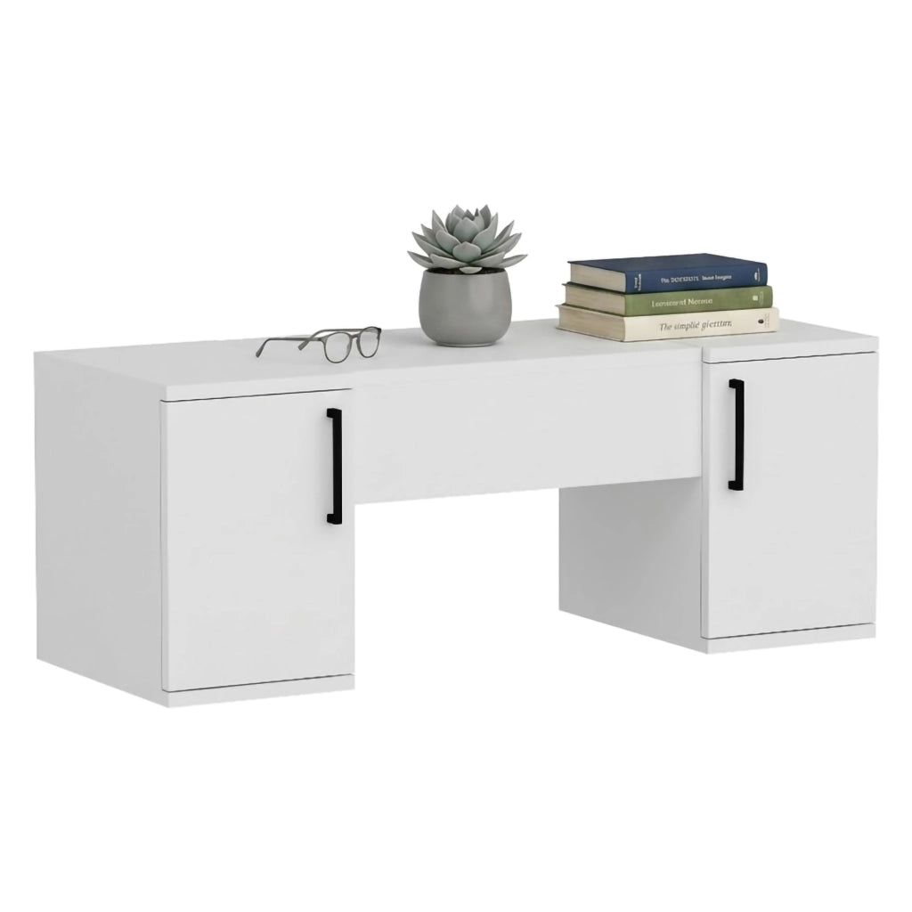 Mobile da Trucco Cicerale, Toeletta Specchio Incluso, 100x35x74h cm Bianco