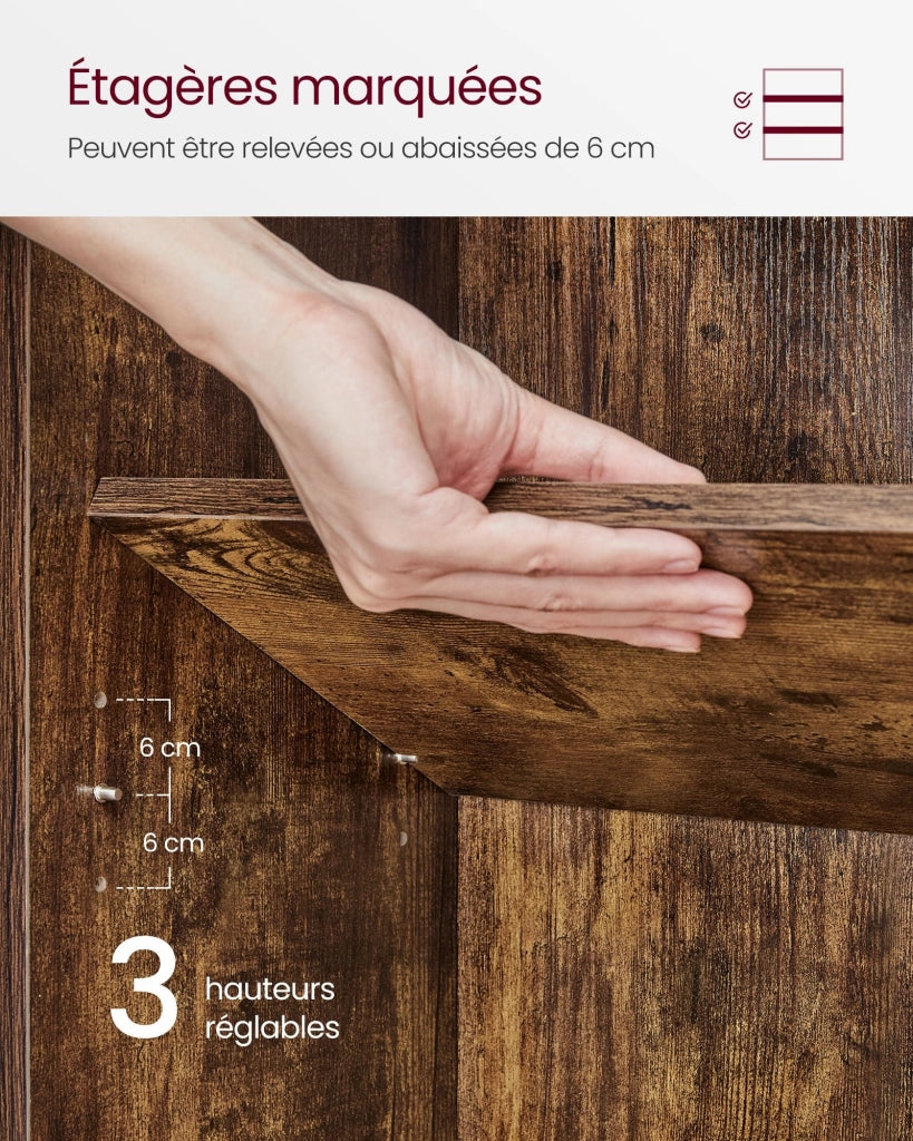 Libreria/mobile contenitore a 6 ripiani per soggiorno ufficio camera da letto stile scandinavo 40 x 24 x 1785 cm marrone 12_0004251