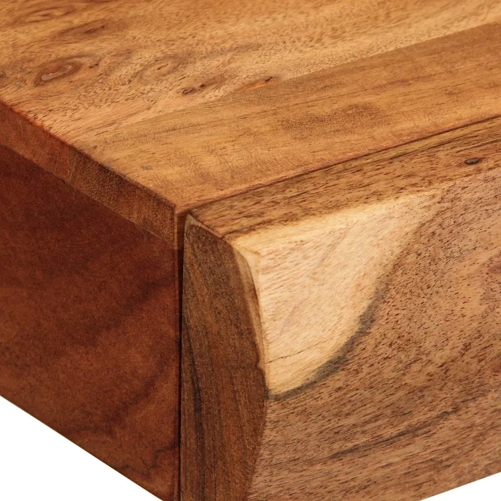 Mensole da Parete 2 pz 40x17x8 cm in Legno Massello di Acacia 373629