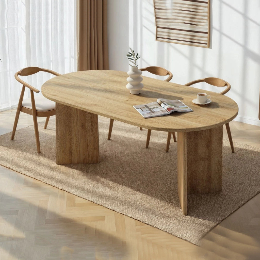 Monterano, Tavolo Fisso 6 Posti, 180x90x75h cm Marrone Rovere