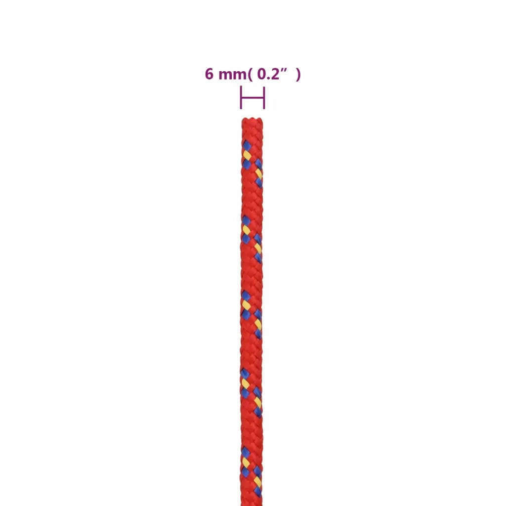 Corda | Fune per barca Rossa 6 mm 50 m in Polipropilene