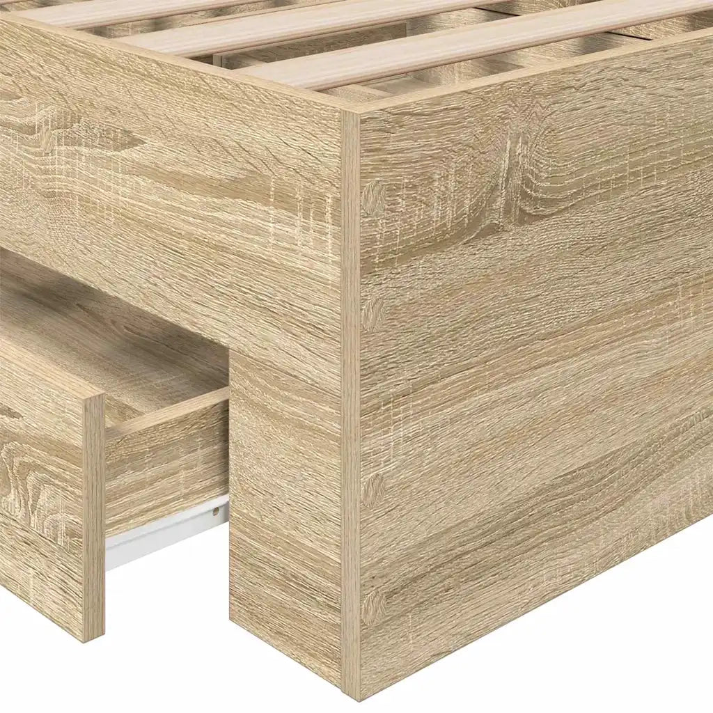 Struttura del letto-Giroletto Marrone 90 x 190 cm Legno multistrato 627629