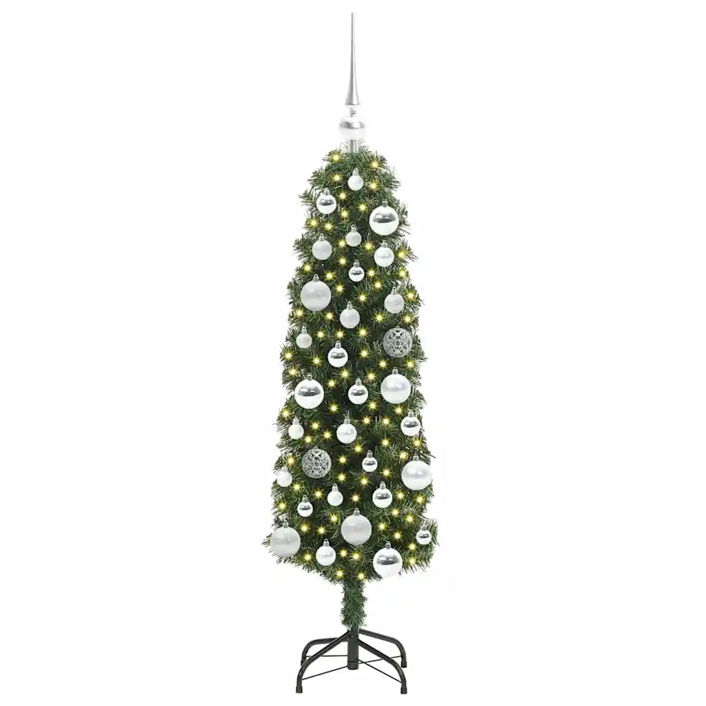 Albero di Natale | Decorazioni natalizie artificiale con 150 LED Verde 120 cm