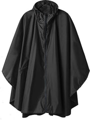Poncho da pioggia per adulti, con cappuccio, impermeabile, con chiusura a zip, per uso esterno