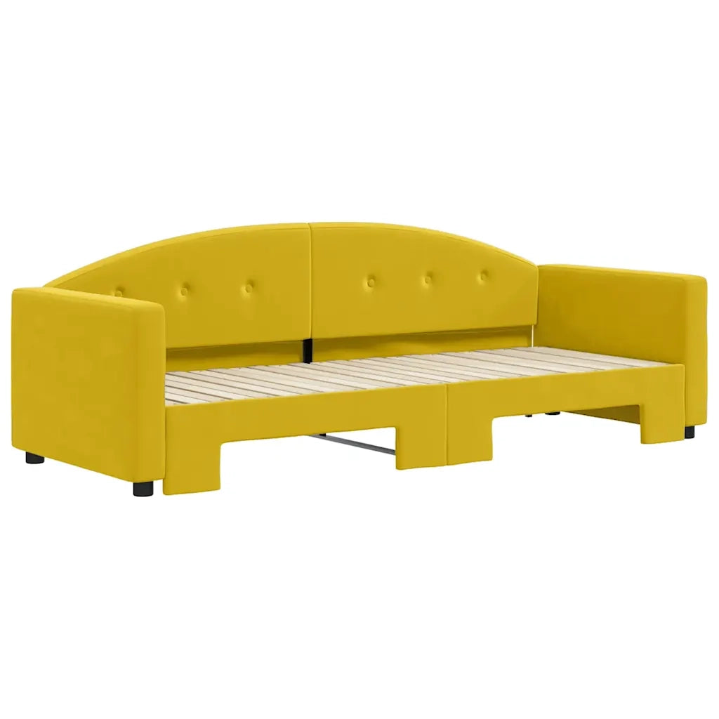 vidaXL Divano Letto con Letto Estraibile Giallo 80x200 cm in Velluto
