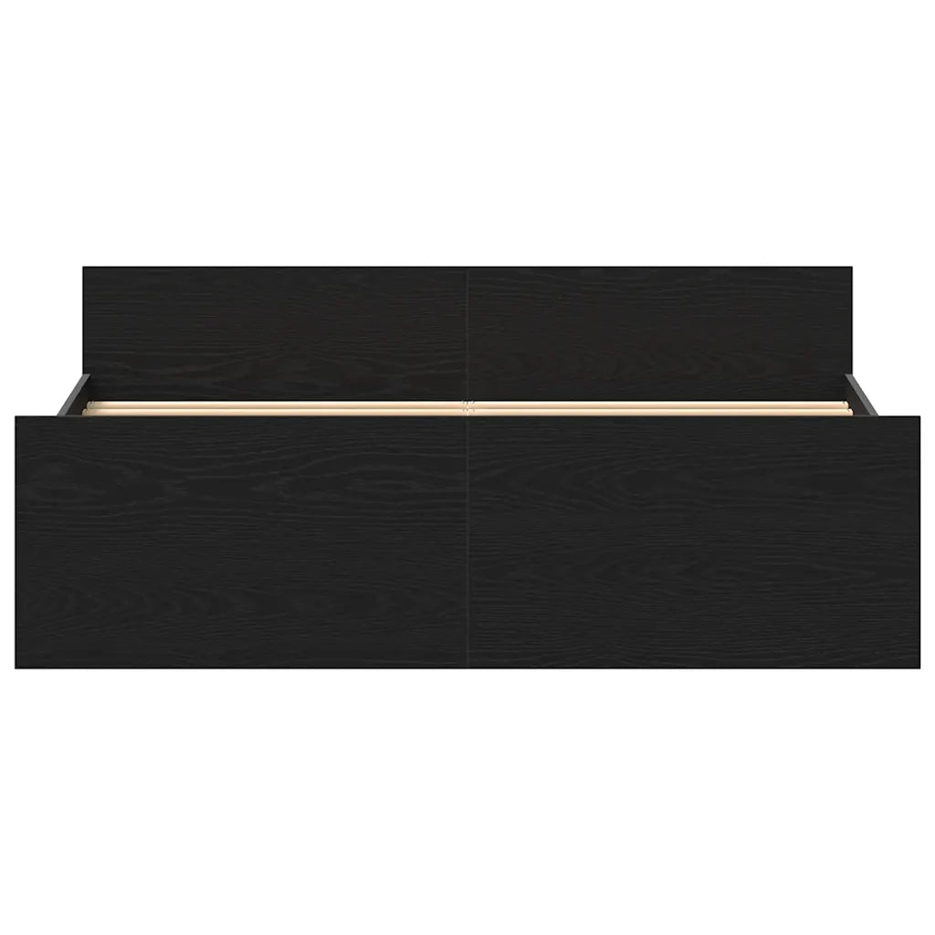 Giroletto senza Materasso Rovere Nero 120x200 cm Truciolato