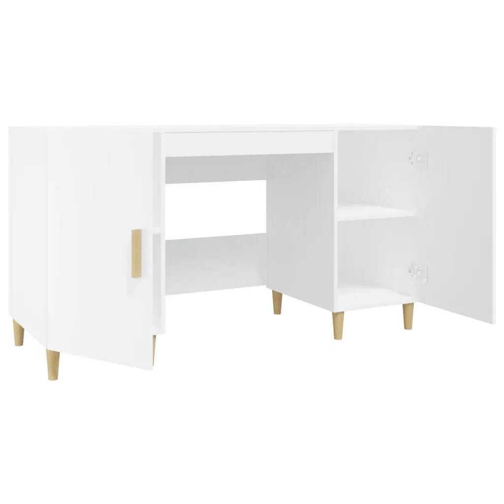 Scrivania Bianca 140x50x75 cm in Legno Multistrato cod mxl 73579