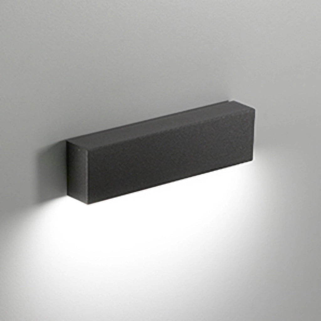 Slat Lampada da parete a LED per esterni ed interni, design moderno rettangolare in alluminio pressofuso, colore grigio scuro, 4W 3000K, IP65