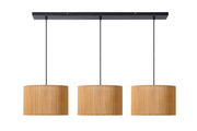 Lampada a sospensione rattan MAGIUS 3xE27 scandinava Lucide