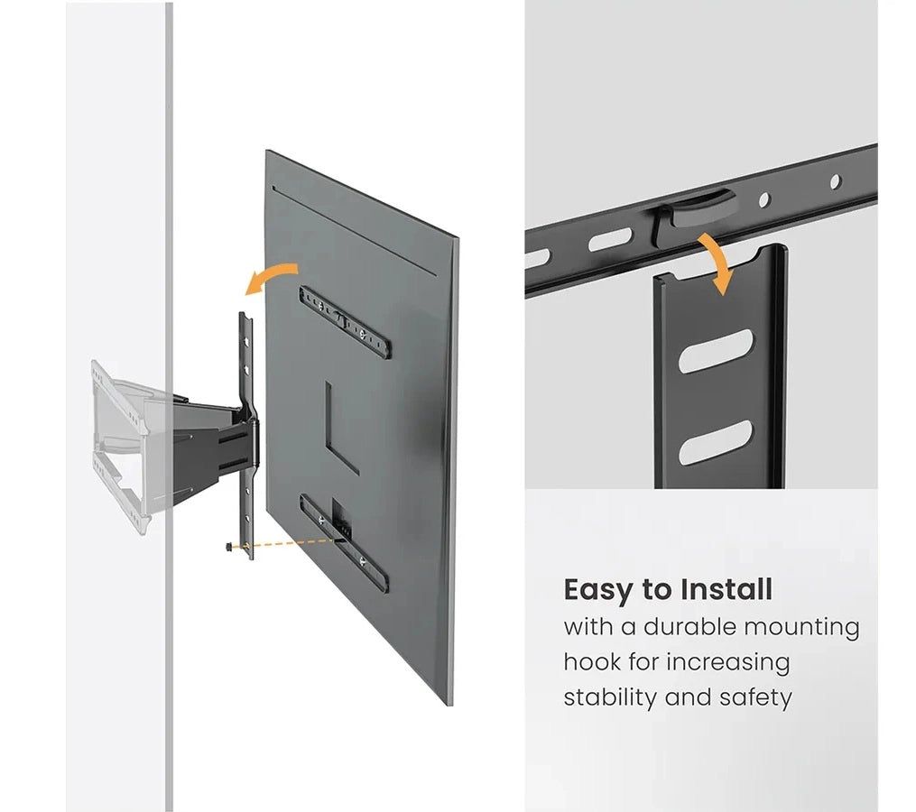 Staffa tv/monitor 43/90 bk new max 50kg max vesa 600*400 tilt - 17.99.1188-3