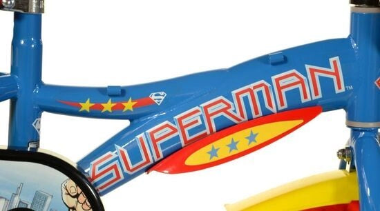 SUPERMAN 12", bicicletta per bambini, bici bambino, adatta a bambini tra i 3 e i 5 anni, per altezza tra 85 e 105 cm, co