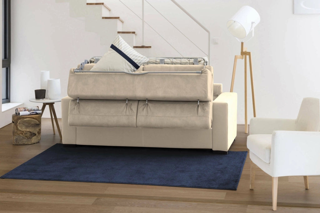 Aloet, Divano Letto con Penisola Sfoderabile Made in Italy, 260x95 cm Beige