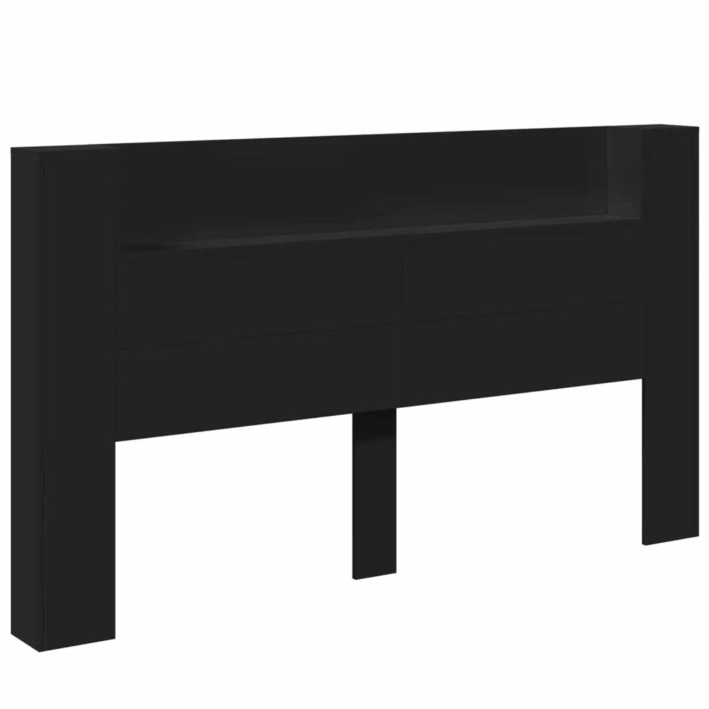 Testiera Letto Nero Legno ingegnerizzato