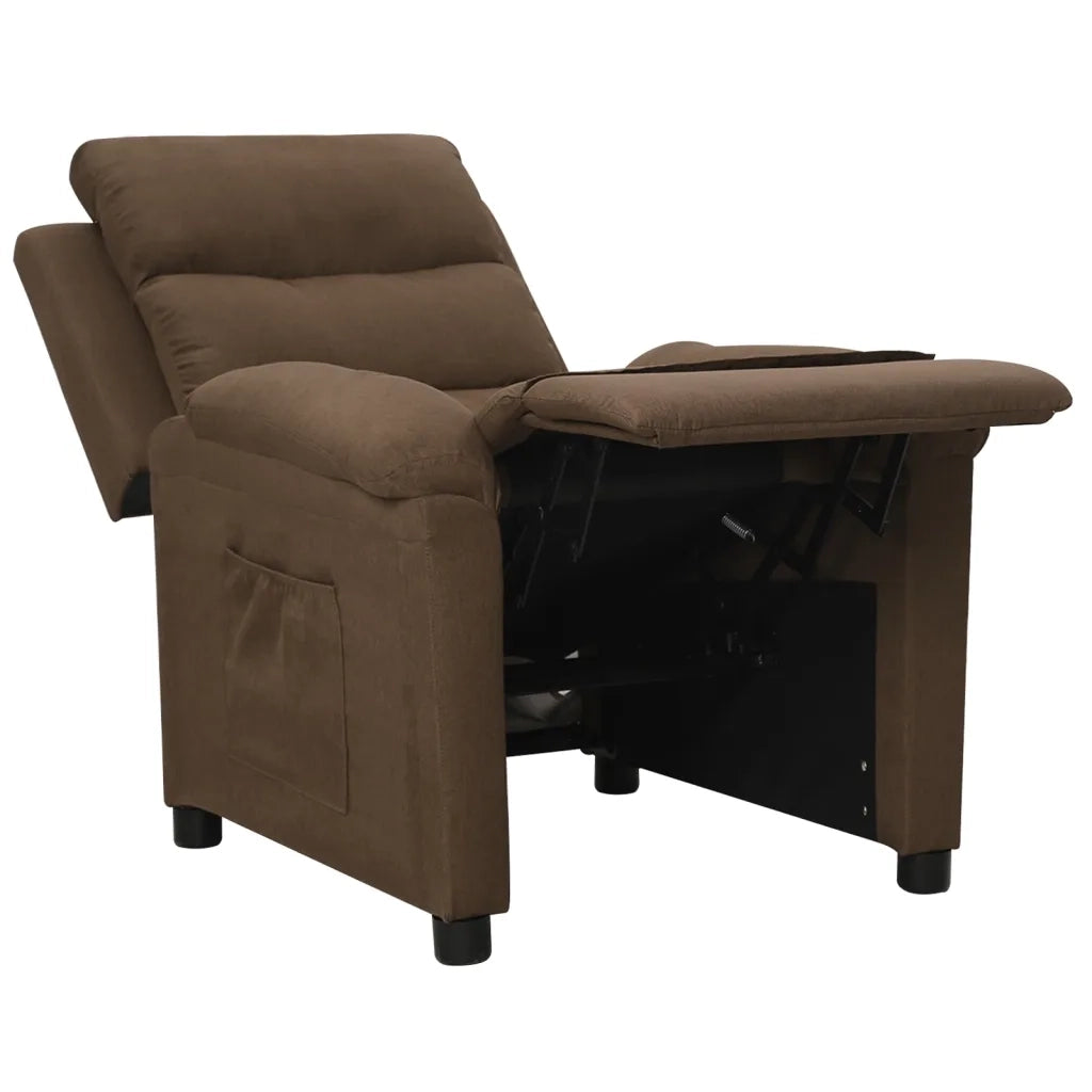 Poltrona Reclinabile Marrone in Tessuto cod mxl 32728
