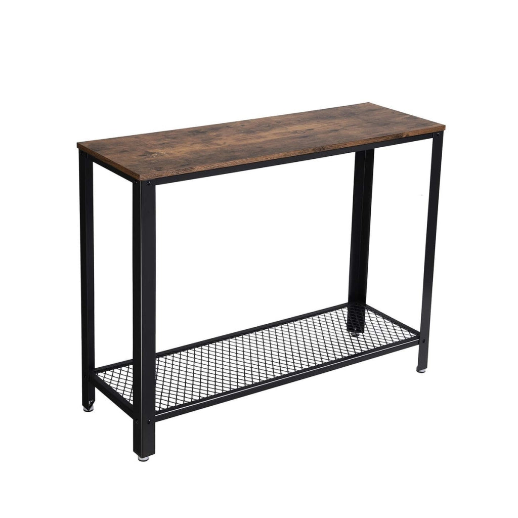 Console ingresso stile industriale in truciolato e metallo 101,5x35x80 cm