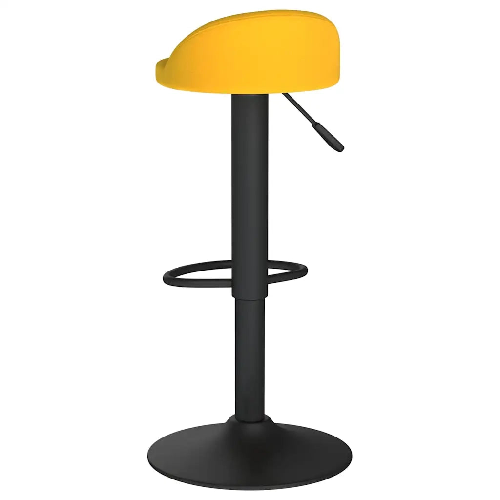 vidaXL Sgabello da Bar Giallo in Velluto