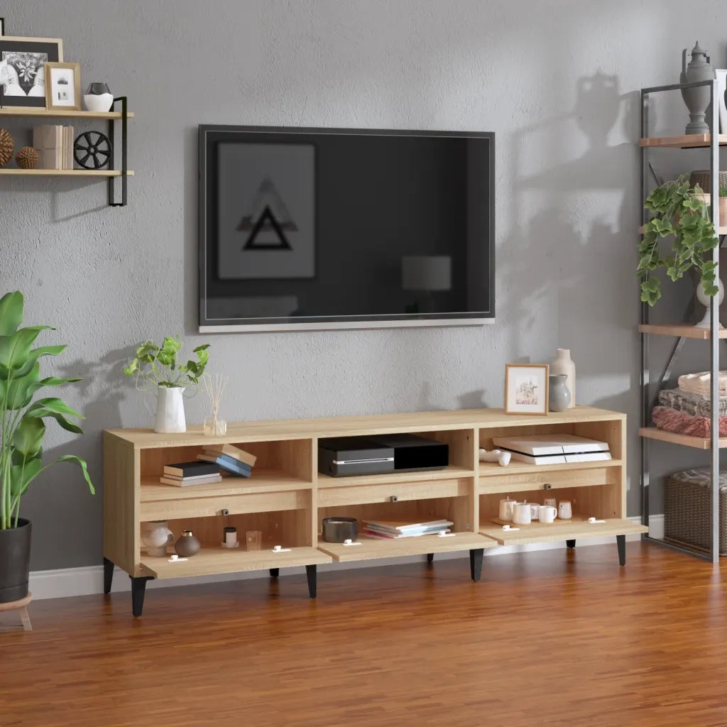 vidaXL Mobile Porta TV Rovere Sonoma 150x30x44,5 cm Legno Multistrato