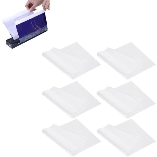 Papier di Trasferimento per Tatuaggi 50 pezzi - Papier di Stencil per Tatuaggi - Alta Transparenza - Modelli di Trasferimento Chiari - Film di Trasferimento Termico - Adatto per Accessori per Tatuaggi