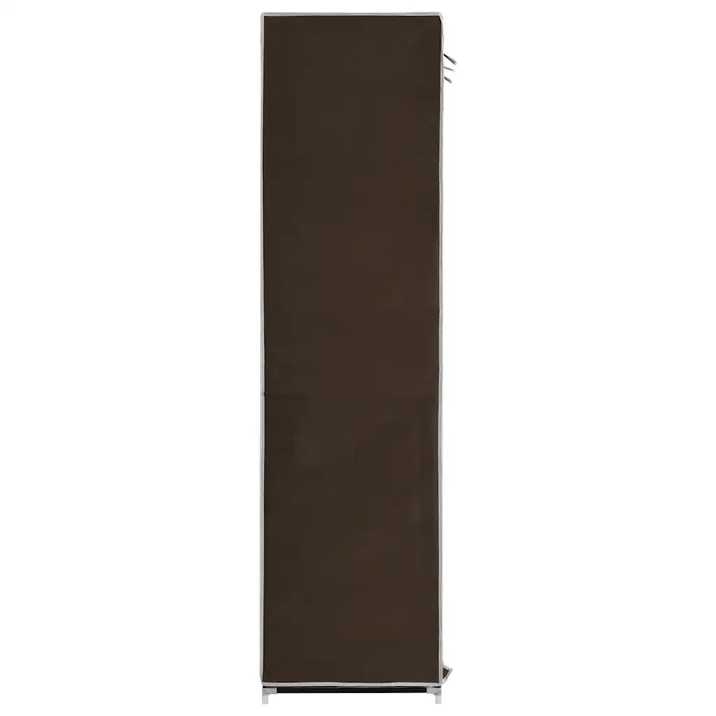 Armadio con Scomparti e Aste Marrone 150x45x175 cm in Tessuto 282454