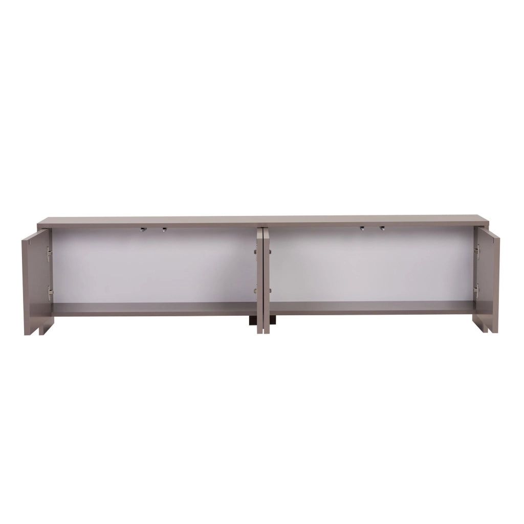 Noma, Mobile Porta tv Apertura a Ribalta, 180x32x45h cm Marrone Bronzo