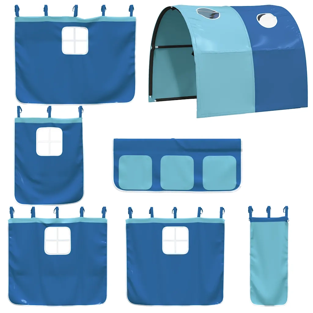 vidaXL Letto a Castello senza Materasso Blu 80x200 cm Massello Pino