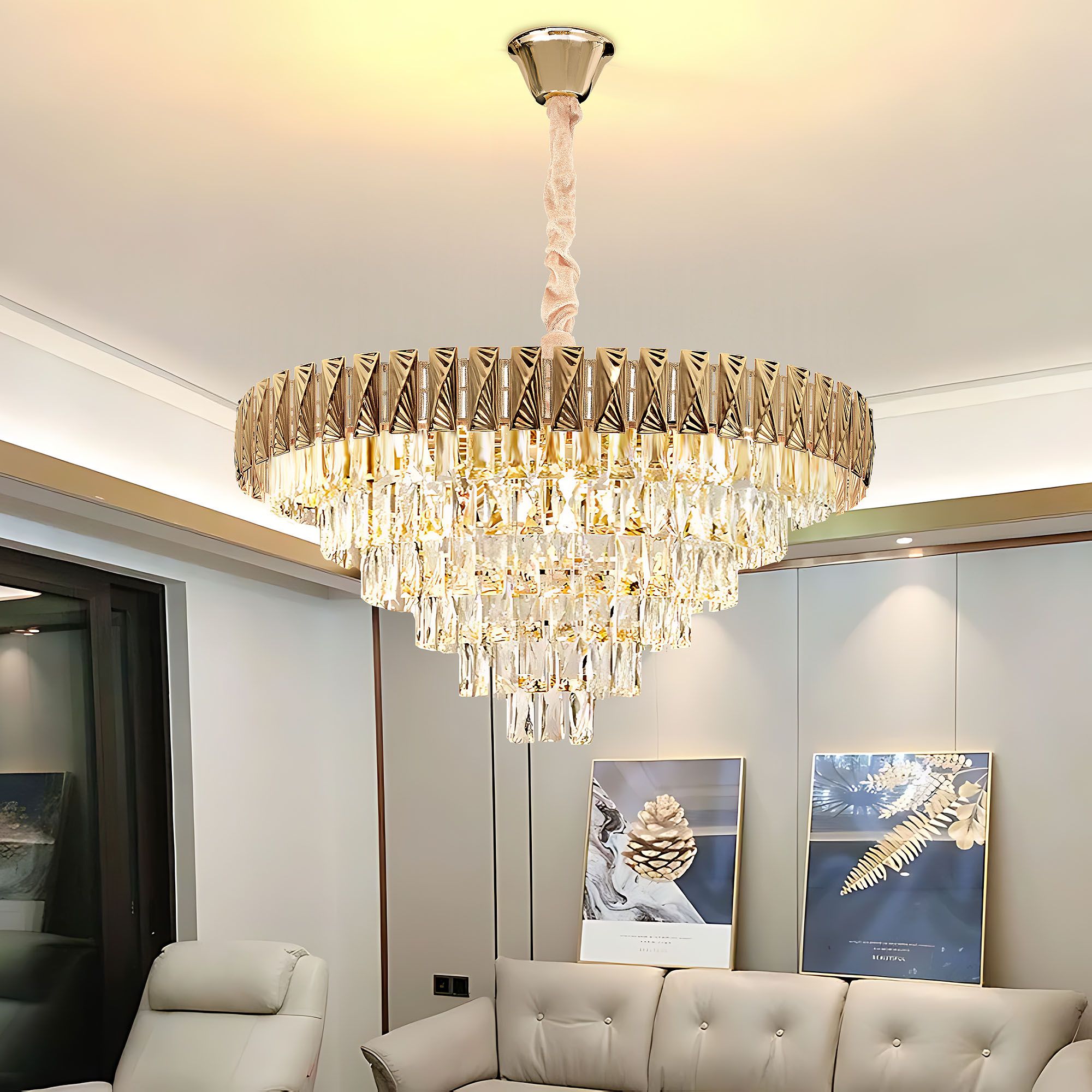 Lampada Cristal G061-cp 80cm Gold