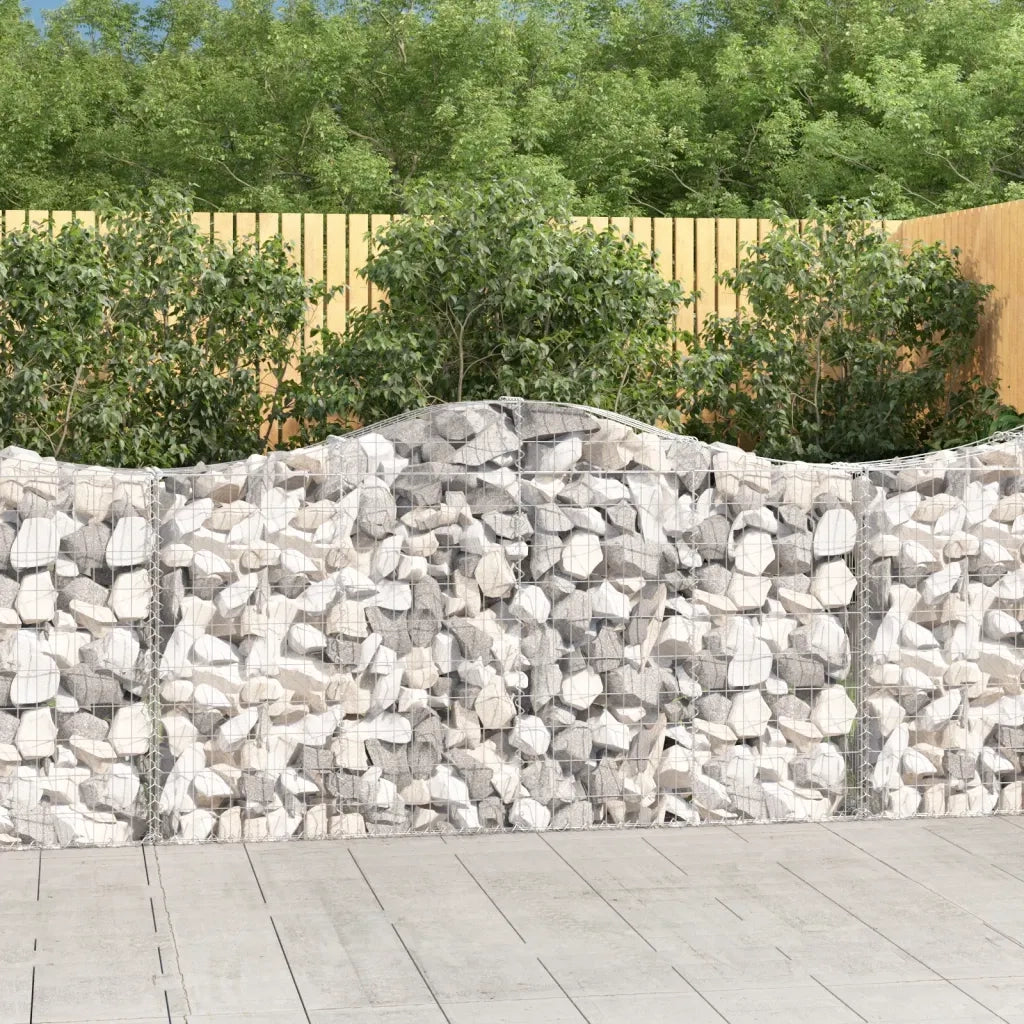 Cesti Gabbioni ad Arco 4 pz 200x30x100/120 cm Ferro Zincato 3145432